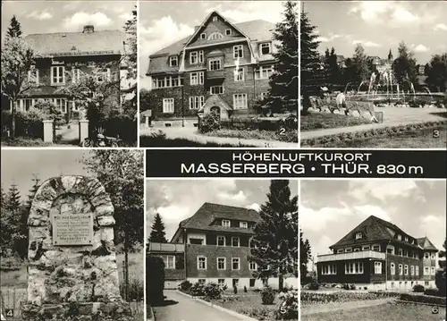 Masserberg Augenheilstaette Kurpark Georg Lenz Denkmal Kat. Masserberg