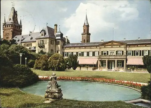 Weinheim Bergstrasse Schlosspark Brunnen Kat. Weinheim