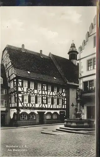 Weinheim Bergstrasse Marktplatz Kat. Weinheim