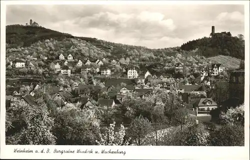 Weinheim Bergstrasse Burgruine Windeck Wachenburg Kat. Weinheim