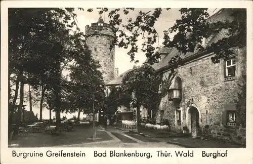 Bad Blankenburg Burgruine Greifenstein Burghof Kat. Bad Blankenburg