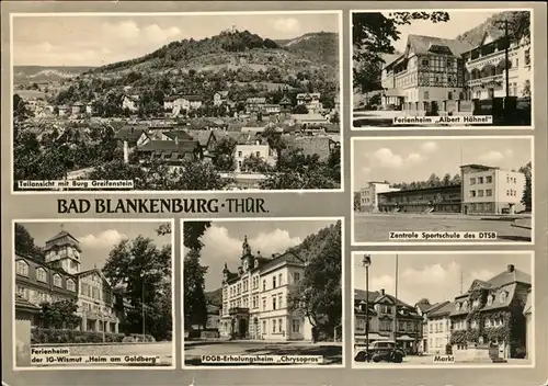 Bad Blankenburg Burg Greifenstein Ferienheim Albert Haehnel Markt Kat. Bad Blankenburg