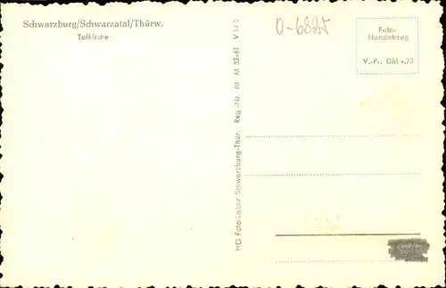 Schwarzburg Talkirche Kat. Schwarzburg