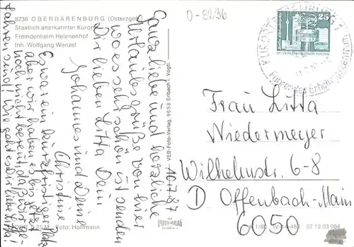Oberbaerenburg Fremdenheim Helenenhof Wolfgang Wenzel /  /