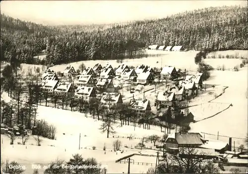 Geising Erzgebirge Bergarbeitersiedlung im Schnee / Geising Osterzgebirge /Saechsische Schweiz-Osterzgebirge LKR