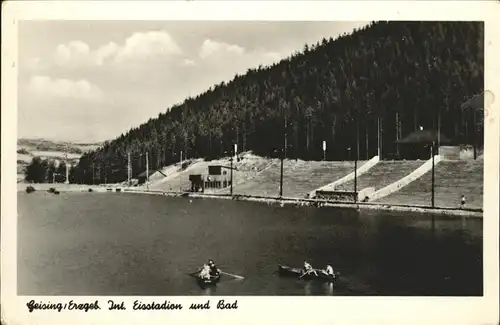 Geising Erzgebirge Eisstadion Bad Boote Rudern / Geising Osterzgebirge /Saechsische Schweiz-Osterzgebirge LKR