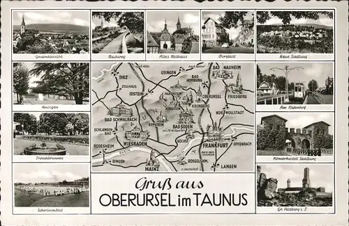 Oberursel Taunus Altes Rathaus Bachweg Roemerkastell Froschbrunnen / Oberursel (Taunus) /Hochtaunuskreis LKR