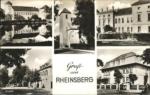 Rheinsberg Schloss ev. Pfarrkirche Postamt Kat. Rheinsberg