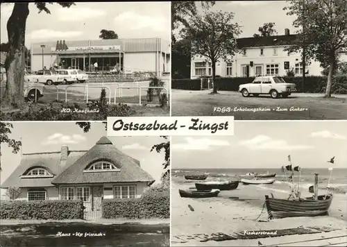 Zingst Ostseebad HO Kaufhalle FDGB Erholungsheim Zum Anker Haus Up friwach Fischerstrand / Zingst Darss /Nordvorpommern LKR