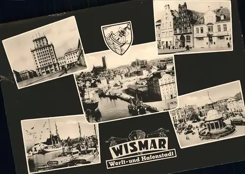Wismar Mecklenburg Vorpommern Teilansichten Wismar Stadt und Hafen Stadtwappen / Wismar /Wismar Stadtkreis