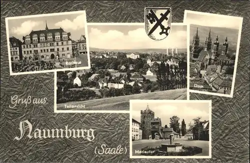 Naumburg Saale Wappen Dom Marientor Rathaus  Kat. Naumburg