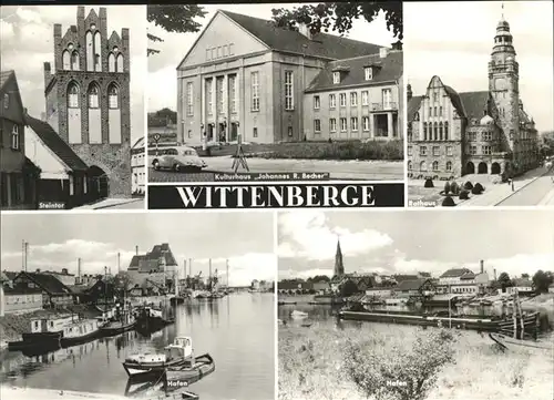 Wittenberge Rathasu Hafen Kulturhaus Hohannes R. Becher Steintor Kat. Wittenberge