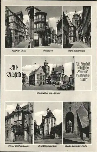 Alsfeld Neurath Haus Obergasse Obere Fuldergasse Rathaus Marktplatz Portal Ritterhaus Dreifaltigkeitskirche Walburgis Kirche Kat. Alsfeld