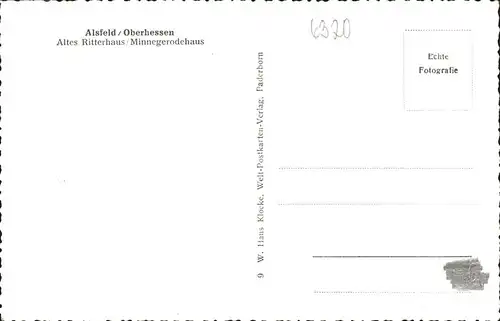 Alsfeld Ritterhaus Minnegerodehaus Kat. Alsfeld