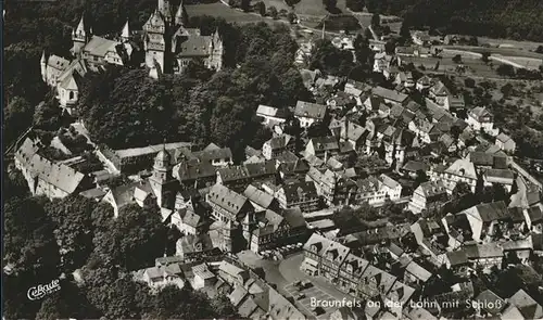 Braunfels Luftaufnahme Braunfels Schloss Kat. Braunfels