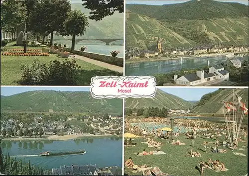 Zell Mosel Moselpromenade Schwimmbad Baden Kat. Zell (Mosel)