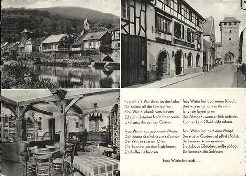 Dausenau Historisches Wirtshaus an der Lahn Heinrich Stricker Kat. Dausenau