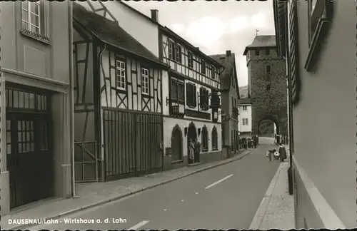 Dausenau Wirtshaus an der Lahn Robert Zins Fachwerk Kat. Dausenau