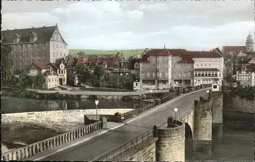 Hann. Muenden Werrabruecke Weitenschloss Kirche Kat. Hann. Muenden