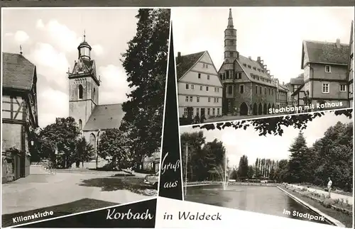 Korbach Stadtpark Stechbahn Rathaus Kat. Korbach