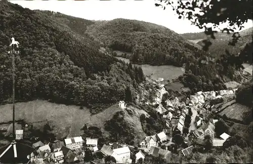 Zorge Blick auf Mittelzorge Pferdchen Kat. Zorge