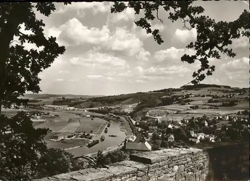 Vlotho Blick vom Amthausberg Burg Kat. Vlotho