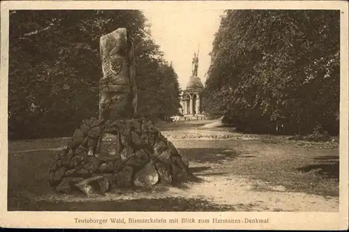 wb03242 Hermannsdenkmal Hermannsdenkmal Bismarckstein x Kategorie. Detmold Alte Ansichtskarten