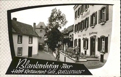 Blankenheim Ahr Blankenheim Hotel Restaurant Cafe Quellenhof * / Blankenheim /Euskirchen LKR