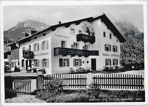 Kruen Gasthof Zur Schottelkarspitze Feldpost  x 1942