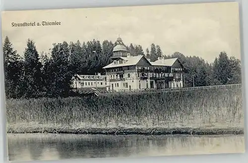 Chiemsee Chiemsee Strandhotel ungelaufen ca. 1910 / Chiemsee /Rosenheim LKR
