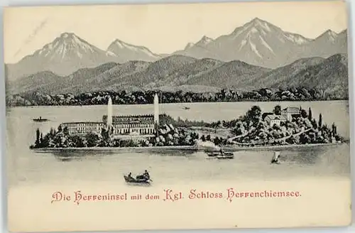 Chiemsee Chiemsee Herreninsel Schloss Herrenchiemsee ungelaufen ca. 1910 / Chiemsee /Rosenheim LKR