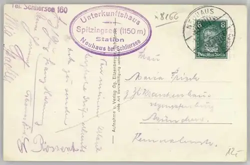 Neuhaus Schliersee Huette Spitzingsee x 1930