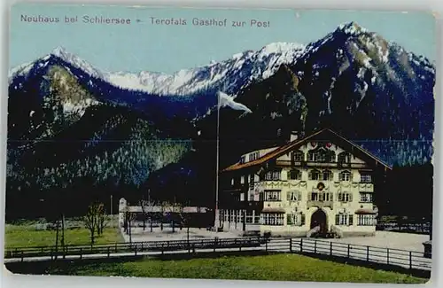 Neuhaus Schliersee Neuhaus Schliersee Gasthof Post ungelaufen ca. 1920 / Schliersee /Miesbach LKR