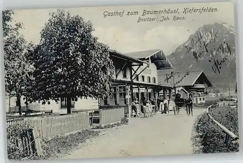 Kiefersfelden Gasthof zum Baumerhaeusl x 1908