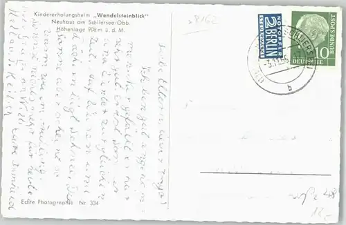 Neuhaus Schliersee Kindererholungsheim Wendelsteinblick x 1955