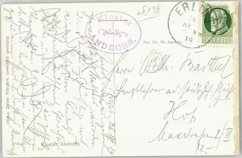 Andechs Kloster x 1914