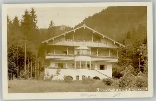 Kreuth Tegernsee Haus Sonnwend x 1929