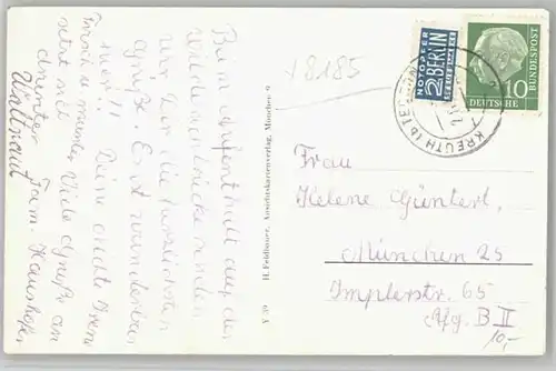 Kreuth Tegernsee Sanatorium Dr. May Leonhardstein Hotel Post x 1954