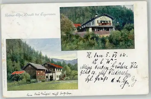 Kreuth Tegernsee Kreuth Tegernsee bei Tegernsee x 1902 / Kreuth /Miesbach LKR