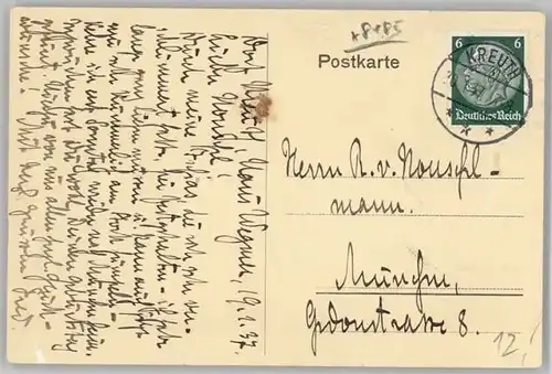 Kreuth Tegernsee [Stempelabschlag]  x 1937
