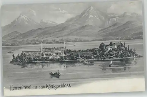 Chiemsee Herreninsel Koenigschloss x 1907