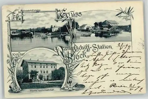 Chiemsee Chiemsee Gasthof Zum Dampfschiff x 1899 / Chiemsee /Rosenheim LKR