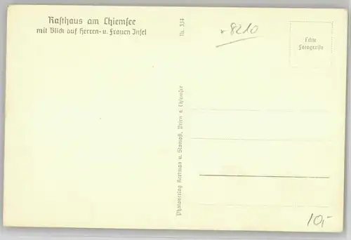Rasthaus Chiemsee Chiemsee Rasthaus ungelaufen ca. 1920 / Bernau a.Chiemsee /Rosenheim LKR