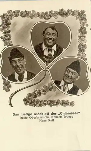 Chiemsee Chiemsee Konzert Truppe Hans Reil ungelaufen ca. 1920 / Chiemsee /Rosenheim LKR