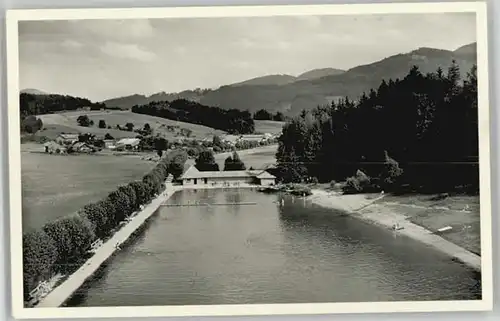 Bergen Chiemgau Bergen Oberbayern Schwimmbad ungelaufen ca. 1955 / Bergen /Traunstein LKR