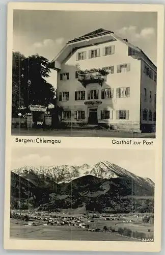 Bergen Chiemgau Bergen Chiemgau Gasthof zur Post ungelaufen ca. 1955 / Bergen /Traunstein LKR