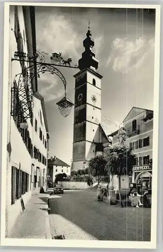 Waging See Waging See Marktplatz ungelaufen ca. 1955 / Waging a.See /Traunstein LKR
