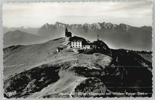 Bergen Chiemgau Bergen Oberbayern Hochfelln Fliegeraufnahme ungelaufen ca. 1955 / Bergen /Traunstein LKR