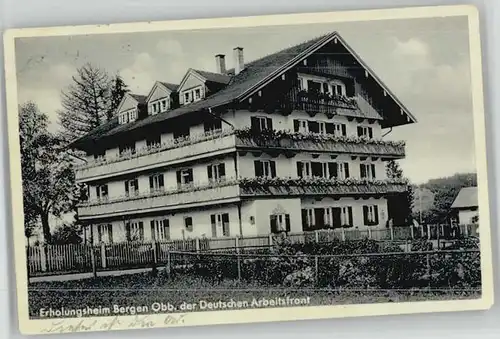Bergen Chiemgau Bergen Oberbayern Erholungsheim x 1937 / Bergen /Traunstein LKR