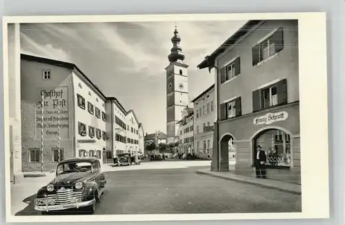 Waging See Waging See Marktplatz ungelaufen ca. 1955 / Waging a.See /Traunstein LKR